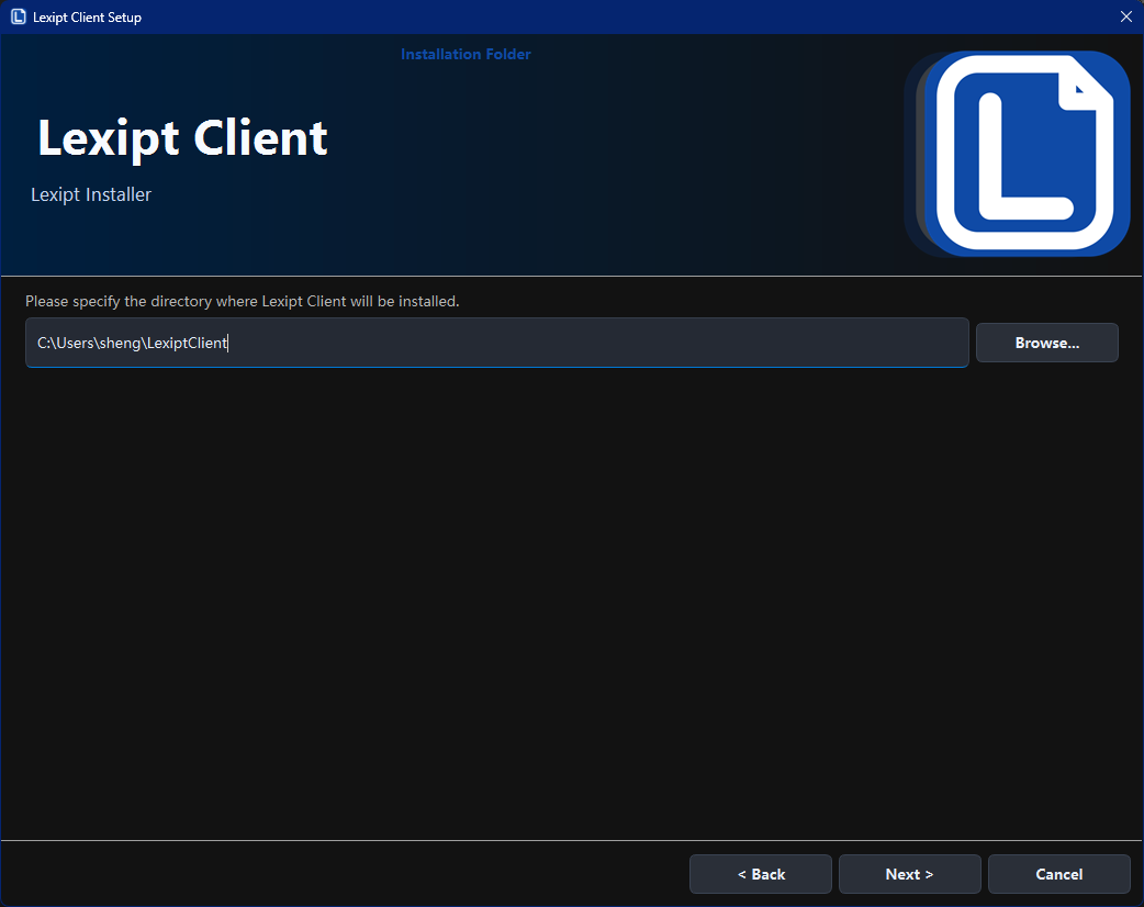 选择安装目录界面