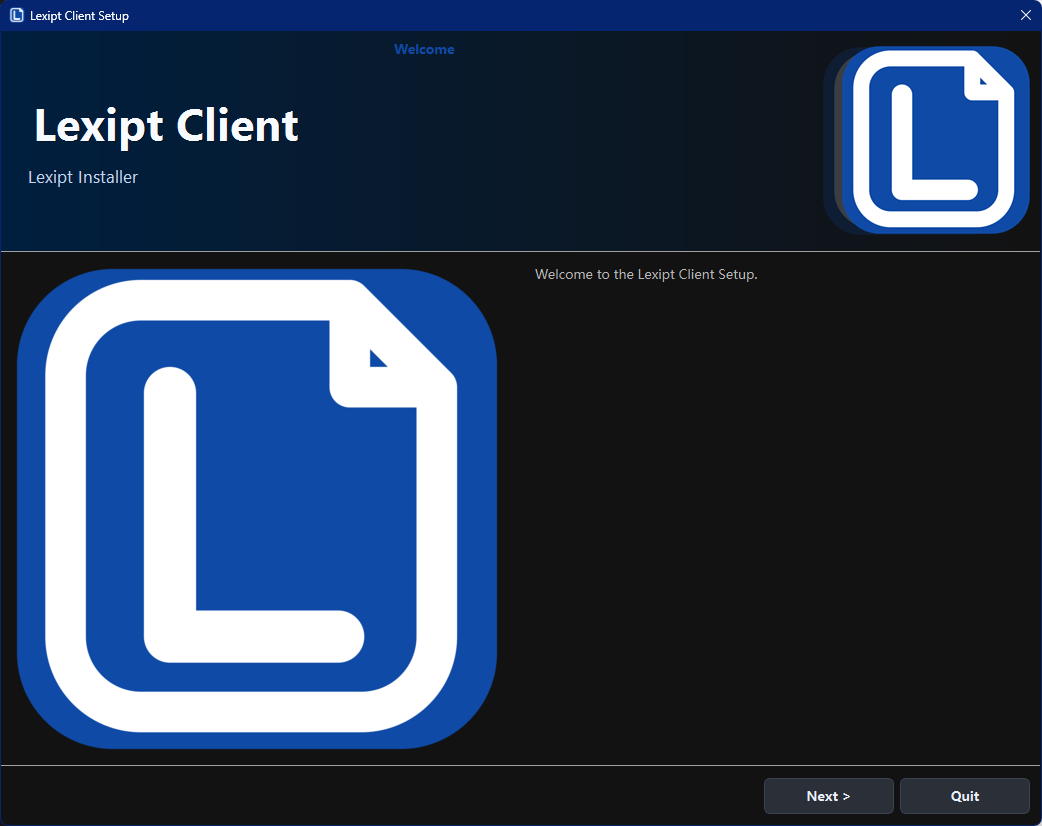 安装向导欢迎界面